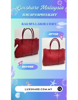 HERMES GARDEN PARTY IN RED (BAG SPA CLEANING,TREATMENT&CARE)