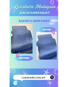 HERMES ROULIS BAG IN BLUE HYDRA (BAG SPA CLEANING,ANTIBACTERIAL)