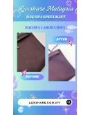 HERMES HERBAG IN DARK MAROON" BAG SPA SERVICE AND TREATMENT LEATHER"