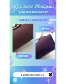 HERMES HERBAG IN DARK MAROON" BAG SPA SERVICE AND TREATMENT LEATHER"