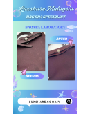 HERMES HERBAG IN DARK MAROON" BAG SPA SERVICE AND TREATMENT LEATHER"