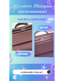 HERMES HERBAG IN DARK MAROON" BAG SPA SERVICE AND TREATMENT LEATHER"