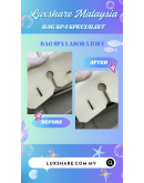 HERMES BIRKIN 35 IN WHITE TOGO LEATHER WITH PALLADIUM HARDWARE AND TWO TWILLY TIE ON HANDLE " BAG SPA SERVICE AND TREATMENT LEATHER"