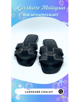 HERMES SLIPPER IN BLACK" NANO RESTORE AND BAG SPA SERVICE"