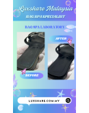 HERMES SLIPPER IN BLACK" NANO RESTORE AND BAG SPA SERVICE"