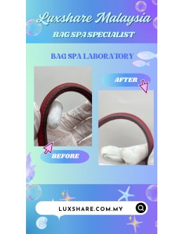 HERMES GARDEN PARTY SMALL" OIL EDGE REPAIR REPLACEMENT AND TREATMENT LEATHER" 