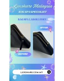 KATE SPADE LEATHER WRISTLET IN BLACK (BAG SPA CLEANING,ZIP REPLACEMENT)