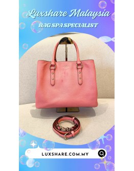 KATE SPADE TOP HANDLE BAG WITH STRAP IN PINK PEBBLED LEATHER''NANO RESTORE AND BAG SPA''