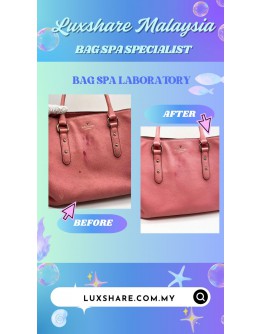 KATE SPADE TOP HANDLE BAG WITH STRAP IN PINK PEBBLED LEATHER''NANO RESTORE AND BAG SPA''