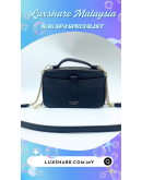 KATE SPADE MINI TOP HANDLE CROSSBODY BAG IN BLACK AND LIGHT GOLD HARDWARE "BAG SPA CLEANING AND TREATMENT LEATHER"