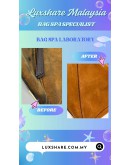 LOEWE SUEDE PUZZLE BAG IN A CARAMEL BROWN COLOUR (BAG SPA CLEANING, TREATMENT&CARE)