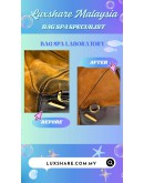 LOEWE SUEDE PUZZLE BAG IN A CARAMEL BROWN COLOUR (BAG SPA CLEANING, TREATMENT&CARE)