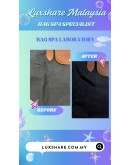 LONGCHAMP NAVY BLUE SHOULDER TOTE BAG WITH BROWN HANDLE (BAG SPA CLEANING,TREATMENT&CARE)