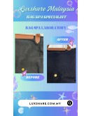 LONGCHAMP NAVY BLUE SHOULDER TOTE BAG WITH BROWN HANDLE (BAG SPA CLEANING,TREATMENT&CARE)