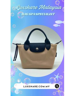 LONGCHAMP LE PILAGE ENERGY XS TOP HANDLE BAG IN CLAY (BAG SPA CLEANING,TREATMENT AND CARE)