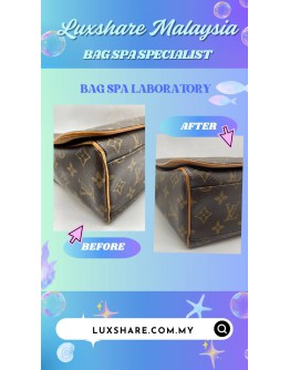 LOUIS VUITTON ABBESSES MESSENGER BAG CRAFTED IN BROWN MONOGRAM CANVAS (BAG SPA CLEANING,VACHETTA LEATHER REPLACEMENT)