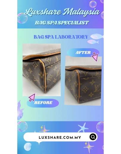 LOUIS VUITTON ABBESSES MESSENGER BAG CRAFTED IN BROWN MONOGRAM CANVAS (BAG SPA CLEANING,VACHETTA LEATHER REPLACEMENT)