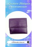 LOUIS VUITTON EPI LEATHER SARAH WALLET IN PURPLE ( BAG SPA CLEANING, TOUCH UP CORNER PART)