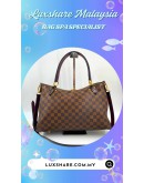 LOUIS VUITTON LYMINGTON HANDBAG IN DAMIER EBENE CANVAS (HANDLE REPLACEMENT, GOLD PLATED)