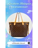 LOUIS VUITTON NEVERFULL MM TOTE BAG IN MONOGRAM CANVAS (BAG SPA CLEANING, VACHETTA LEATHER REPLACEMENT)