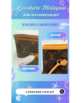 LOUIS VUITTON NEVERFULL MM TOTE BAG IN MONOGRAM CANVAS (BAG SPA CLEANING, VACHETTA LEATHER REPLACEMENT)