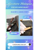 LOUIS VUITTON MONOGRAM CANVAS PAPILLON HANDBAG (VACHETTA LEATHER REPLACEMENT,BAG SPA CLEANING)