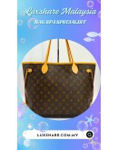 LOUIS VUITTON NEVERFULL MM IN CLASSIC MONOGRAM CANVAS WITH VACHETTA TRIM (BAG SPA CLEANING, VACHETTA LEATHER REPLACEMENT)