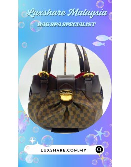 LOUIS VUITTON SUSTINA PM BAG IN DAMIER EBENE CANVAS ( NANO RESTORATION, BAG SPA CLEANING)