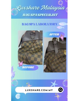 LOUIS VUITTON SUSTINA PM BAG IN DAMIER EBENE CANVAS ( NANO RESTORATION, BAG SPA CLEANING)