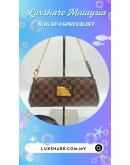 LOUIS VUITTON EVA DAMIER EBENE POCHETTE CLUTCH HANDBAG (BAG SPA CLEANING,TOUCH UP CORNER PART)