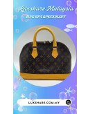 LOUIS VUITTON ALMA PM HANDBAG (BAG SPA CLEANING,VACHETTA LEATHER REPLACEMENT)