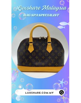 LOUIS VUITTON ALMA PM HANDBAG (BAG SPA CLEANING,VACHETTA LEATHER REPLACEMENT)