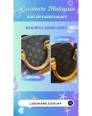 LOUIS VUITTON ALMA PM HANDBAG (BAG SPA CLEANING,VACHETTA LEATHER REPLACEMENT)