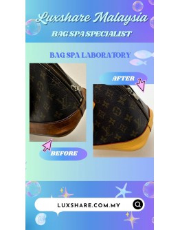 LOUIS VUITTON ALMA PM HANDBAG (BAG SPA CLEANING,VACHETTA LEATHER REPLACEMENT)
