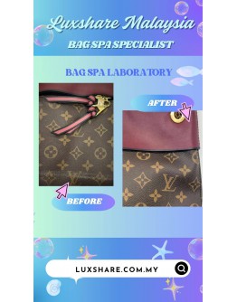 LOUIS VUITTON TUILERIES BESACE MONOGRAM CANVAS SHOULDER BAG (BAG SPA CLEANING,LEATHER REPLACEMENT)