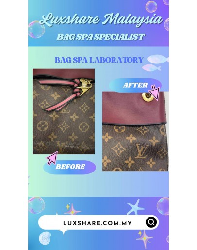 LOUIS VUITTON TUILERIES BESACE MONOGRAM CANVAS SHOULDER BAG (BAG SPA CLEANING,LEATHER REPLACEMENT)