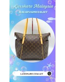 LOUIS VUITTON TOTALLY MM TOTE BAG IN BROWN MONOGRAM COATED CANVAS (BAG SPA CLEANING,VACHETTA LEATHER REPLACEMENT)