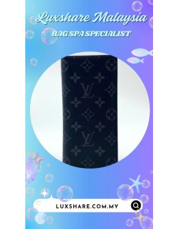LOUIS VUITTON BLACK MONOGRAM ECLIPSE CANVAS WALLET (BAG SPA CLEANING,TREATMENT AND CARE)