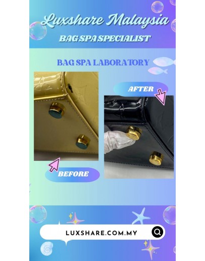 LOUIS VUITTON MONOGRAM VERNIS BREA MM HANDBAG (BAG SPA CLEANING,VACHETTA LEATHER REPLACEMENT)