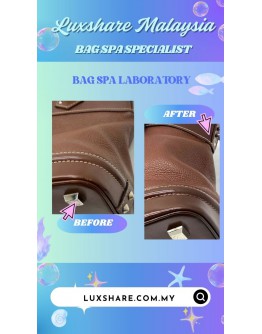 LOUIS VUITTON SUHALI LEATHER LOCKIT BAG (BAG SPA CLEANING,COLOR TOUCP UP)