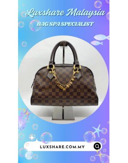 LOUIS VUITTON DUOMO BOWLING HANDBAG IN DAMIER EBENE CANVAS (BAG SPA CLEANING,TREATMENT AND CARE)