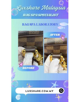 LOUIS VUITTON DUOMO BOWLING HANDBAG IN DAMIER EBENE CANVAS (BAG SPA CLEANING,TREATMENT AND CARE)