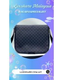 LOUIS VUITTON DANIEL MM MESSENGER BAG IN DAMIER GRAPHITE CANVAS (BAG SPA CLEANING,LEATHER REPLACEMENT)