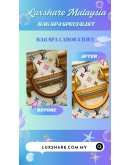 LOUIS VUITTON MULTICOLOR ALMA BAG IN WHITE (BAG SPA CLEANING,VACHETTA LEATHER REPLACEMENT)