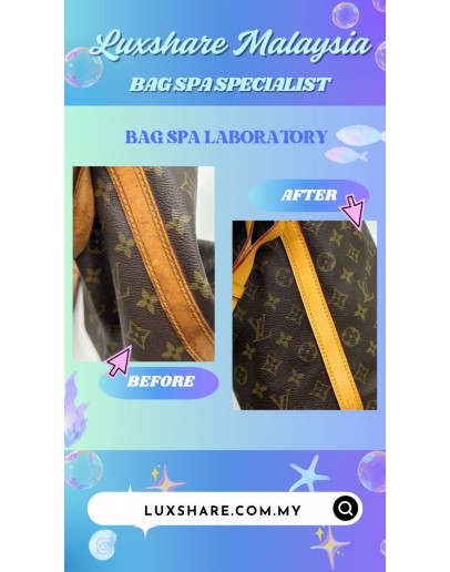 LOUIS VUITTON PETIT NOE HANDBAG (BAG SPA CLEANING,VACHETTA LEATHER REPLACEMENT)