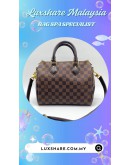 LOUIS VUITTON SPEEDY BANDOULIERE 25 HANDBAG IN DAMIER EBENE CANVAS (BAG SPA CLEANING,GOLD PLATED)