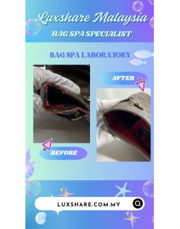 LOUIS VUITTON NEVERFULL MM DAMIER EBENE  "LEATHER REPLACEMENT AND BAG SPA SERVICE"