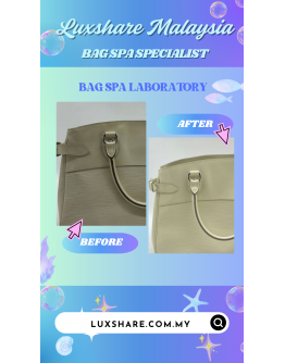 LOUIS VUITTON VINTAGE MEDIUM PASSY WHITE LEATHER BAG "SPA CLEANING AND TREATMENT LEATHER"