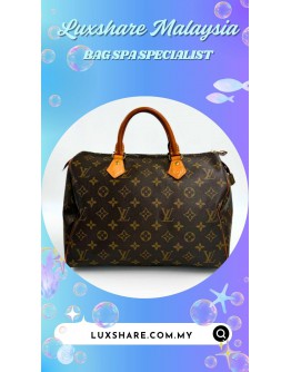 LOUIS VUITTON SPEEDY 30 IN MONOGRAM CANVAS (BAG SPA CLEANING, REMOVE MOULD)