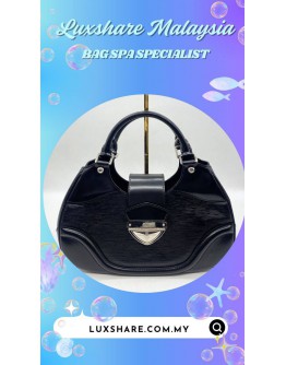 LOUIS VUITTON SAC MONTAIGNE BAG IN BLACK EPI LEATHER (BAG SPA CLEANING , TREATMENT & CARE)